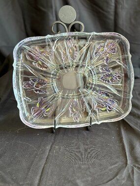 Mikasa Crystal "Wild Iris" Tray